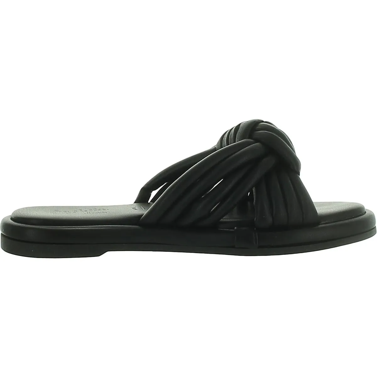 Simply The Best Womens Faux Leather Strappy Slide Sandals