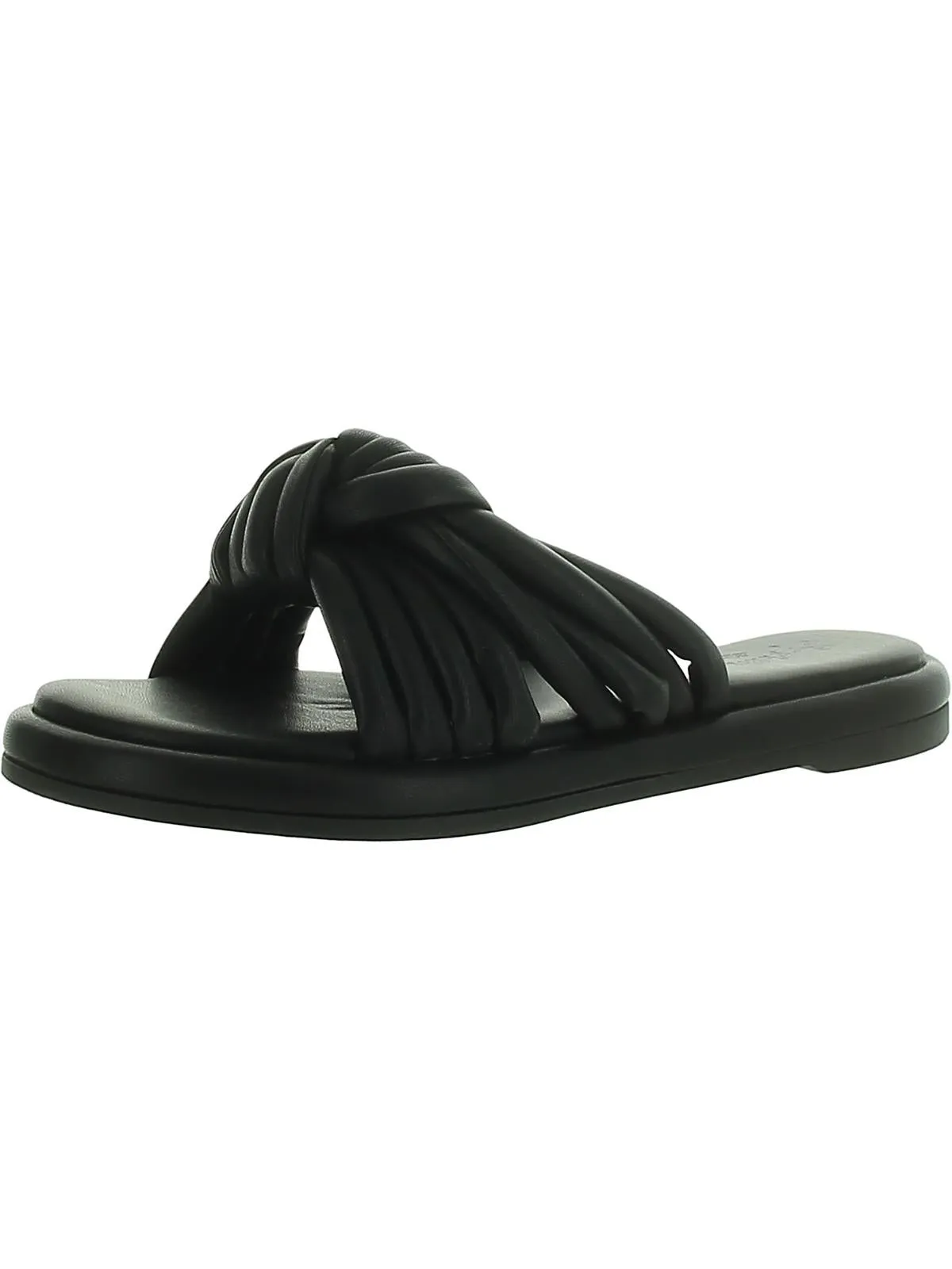 Simply The Best Womens Faux Leather Strappy Slide Sandals