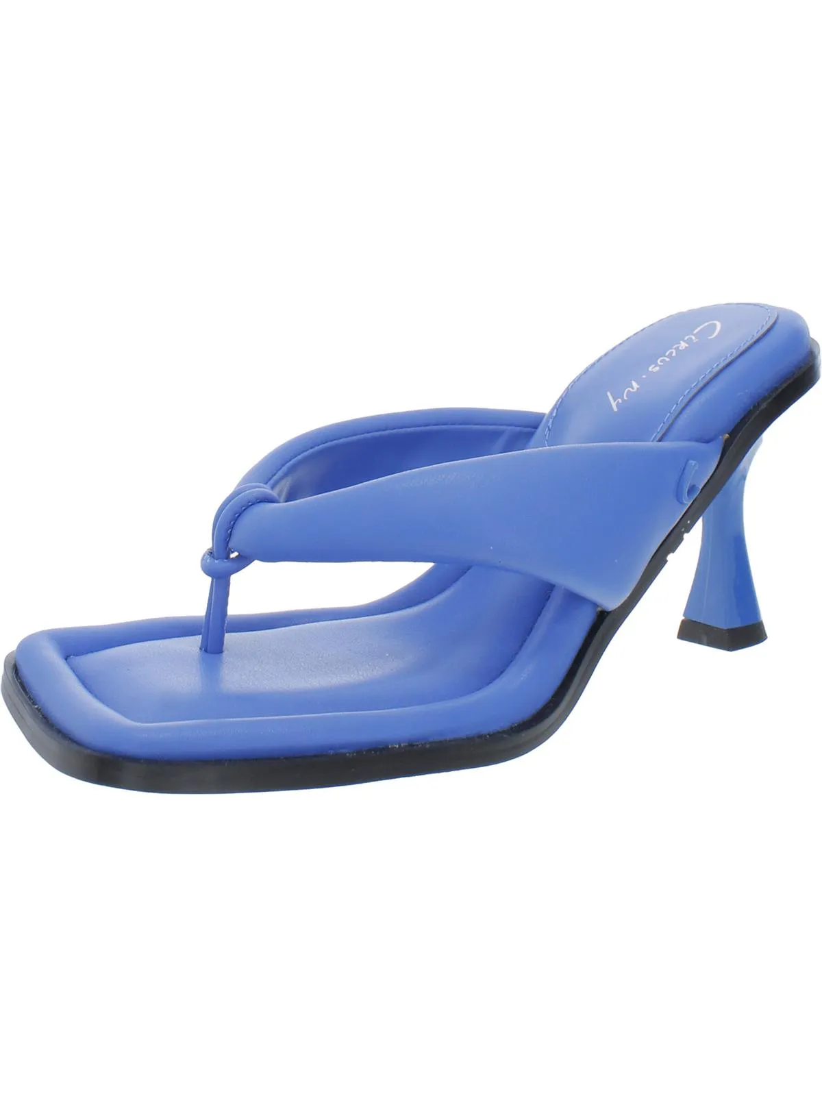 Skeet Womens Faux Leather Flip Flop Thong Sandals