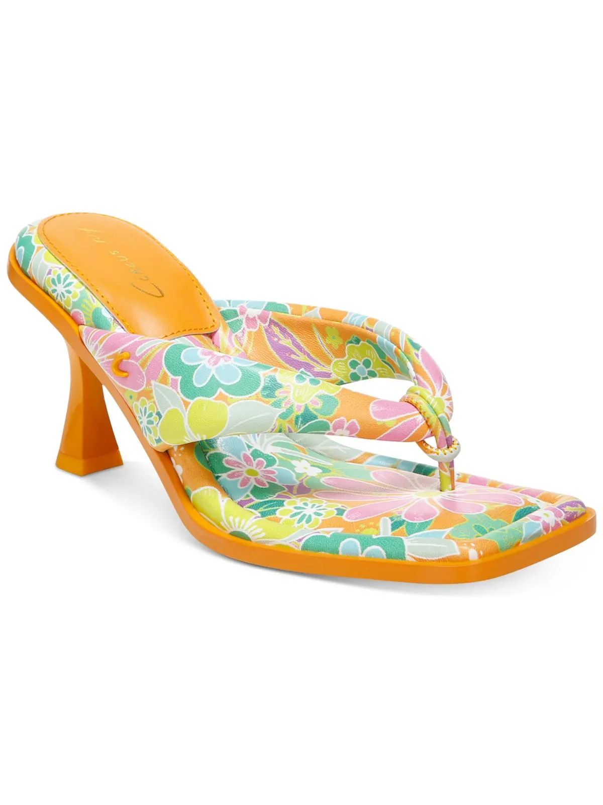 Skeet Womens Faux Leather Flip Flop Thong Sandals
