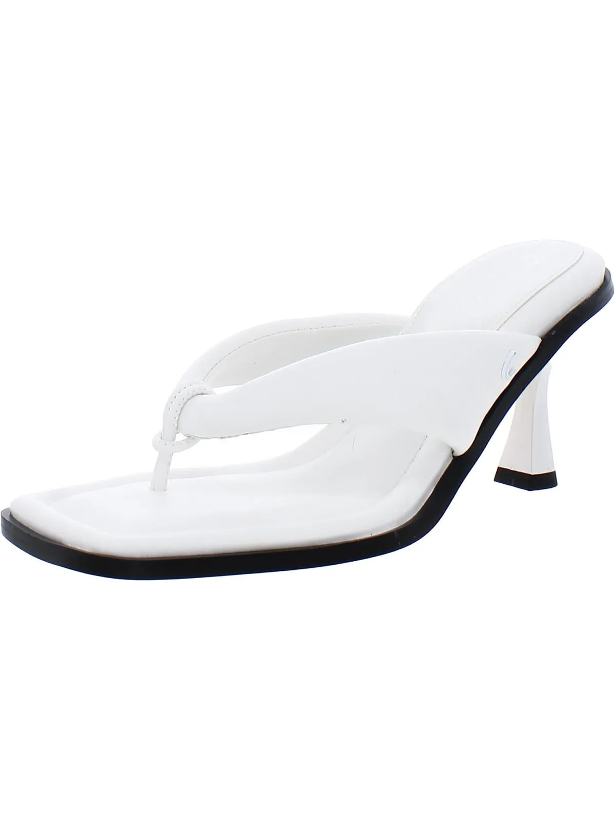 Skeet Womens Faux Leather Flip Flop Thong Sandals