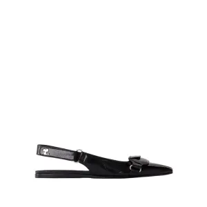 Sling Back Racer Vinyl - Leather - Black