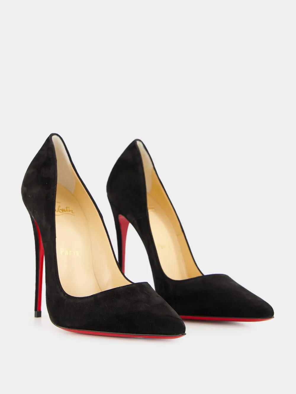 So Kate 120 Black Veau Velours Pumps