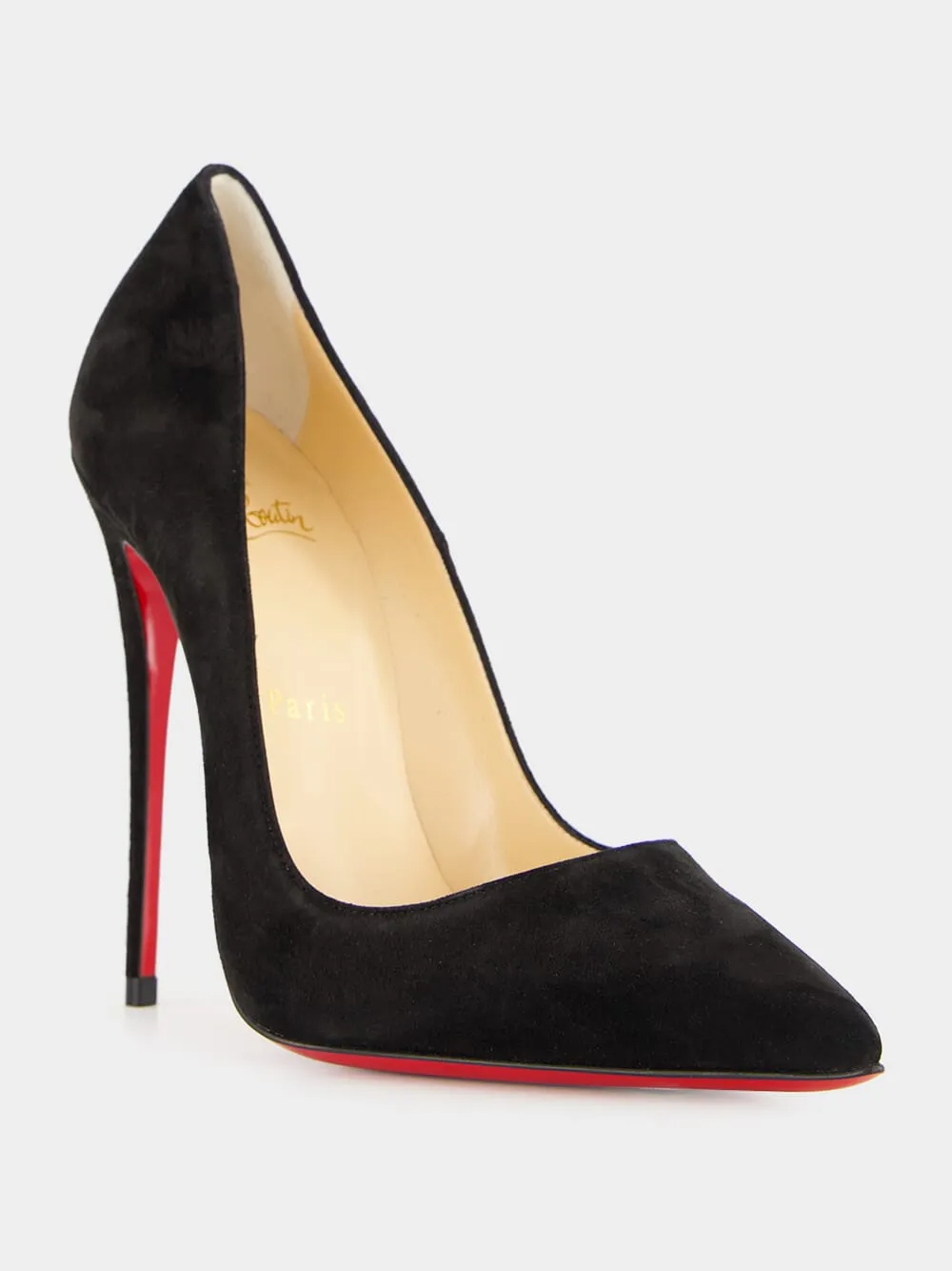 So Kate 120 Black Veau Velours Pumps