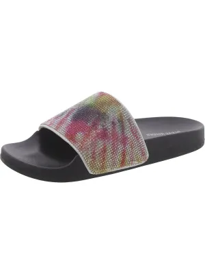 SOFTEYG Womens Round toe Comfy Pool Slides