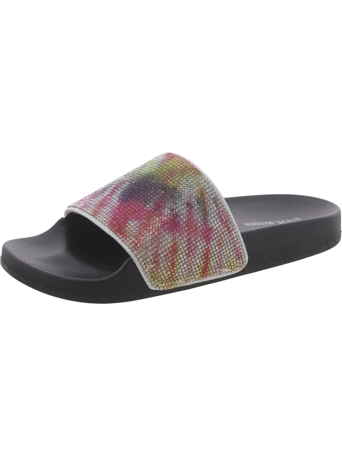 SOFTEYG Womens Round toe Comfy Pool Slides