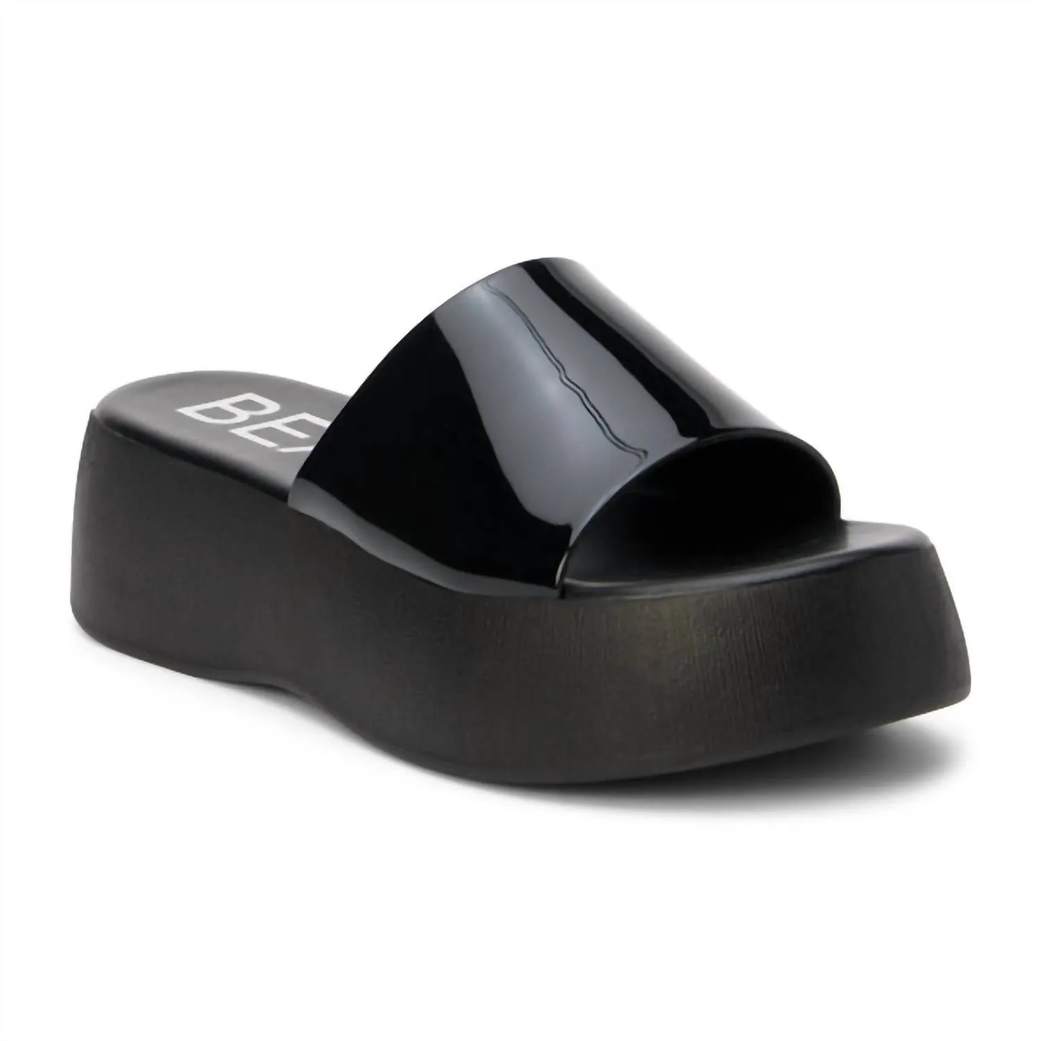 Solar Platform Sandal In Black