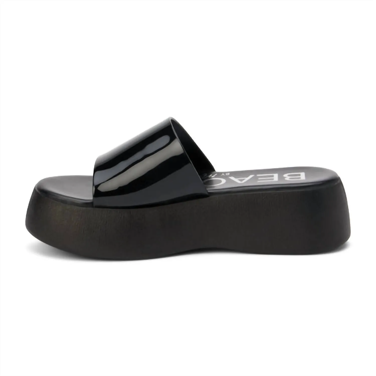 Solar Platform Sandal In Black