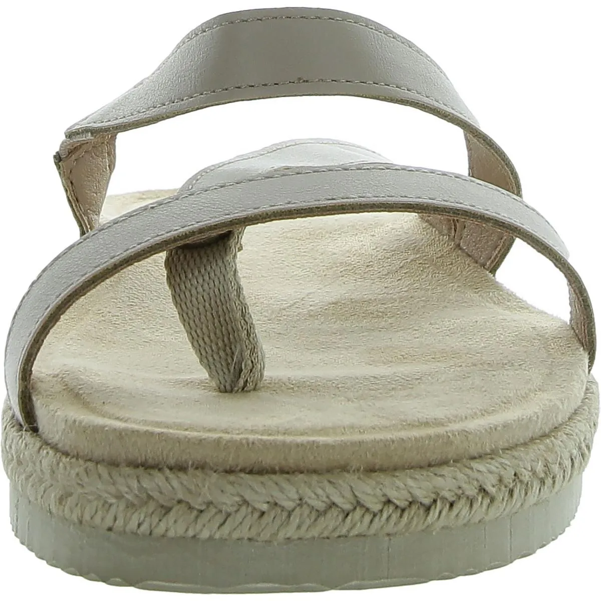 Song Womens Strappy Faux Leather Slide Sandals