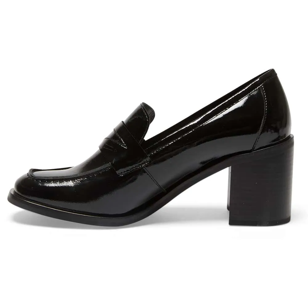 Sonya Loafer in Black Patent