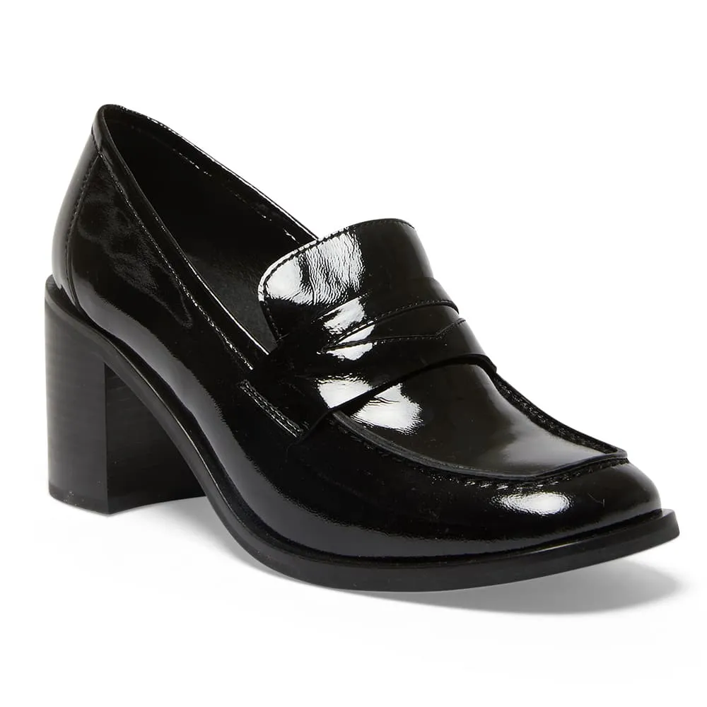 Sonya Loafer in Black Patent