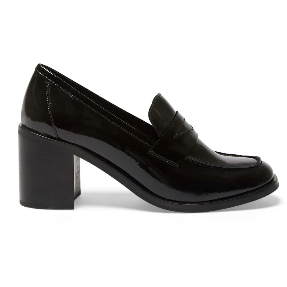 Sonya Loafer in Black Patent