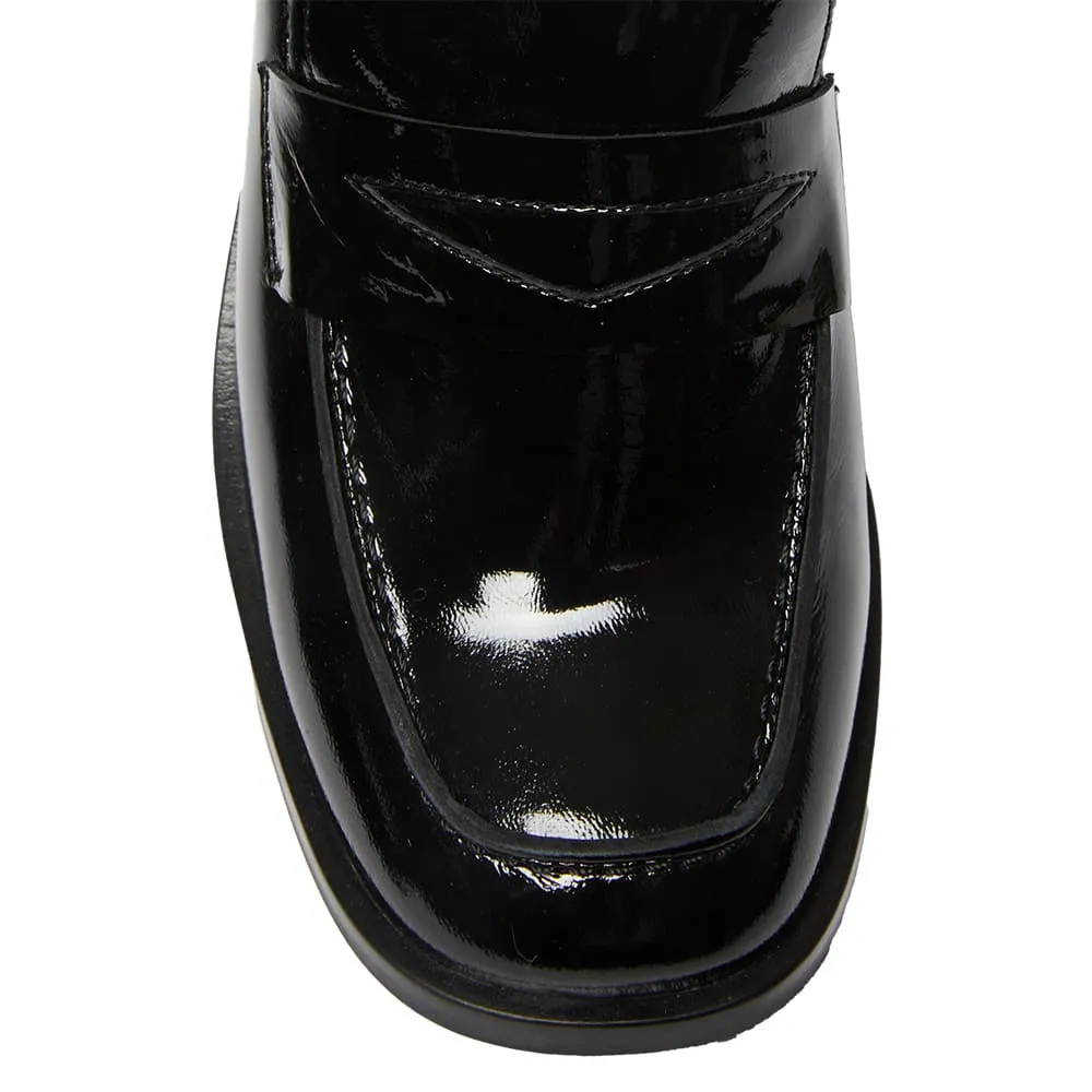 Sonya Loafer in Black Patent