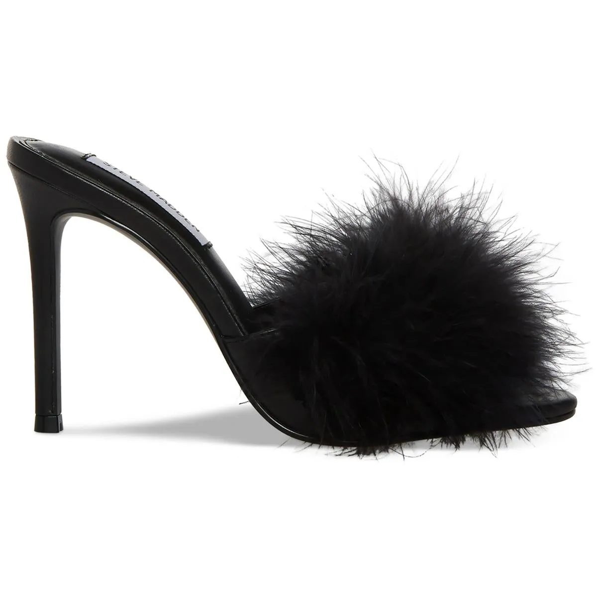 Spin Womens Feathers Slip On Heels
