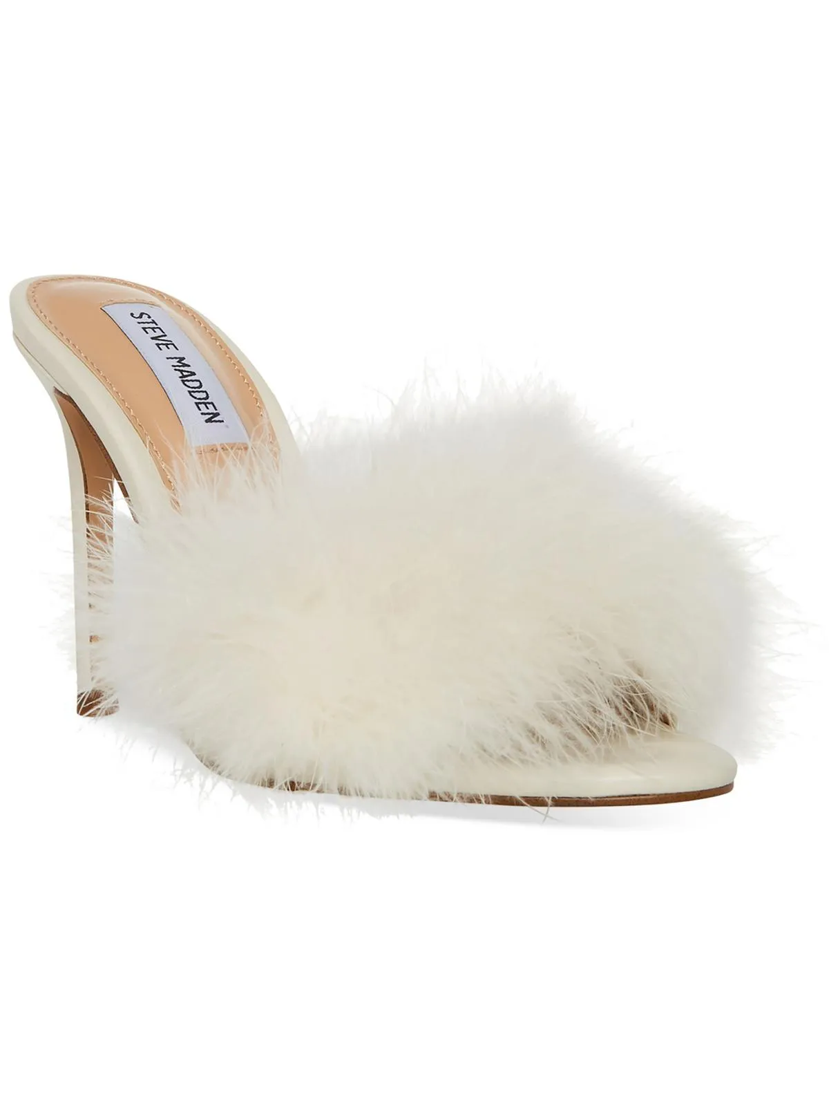 Spin Womens Feathers Slip On Heels