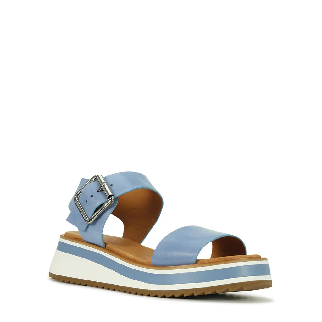 SPORTY LEATHER WEDGE SANDAL