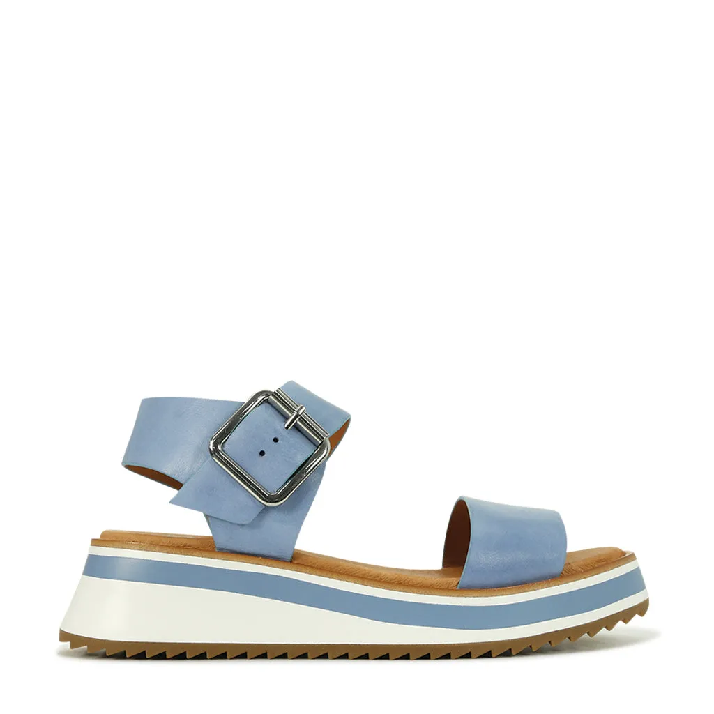 SPORTY LEATHER WEDGE SANDAL