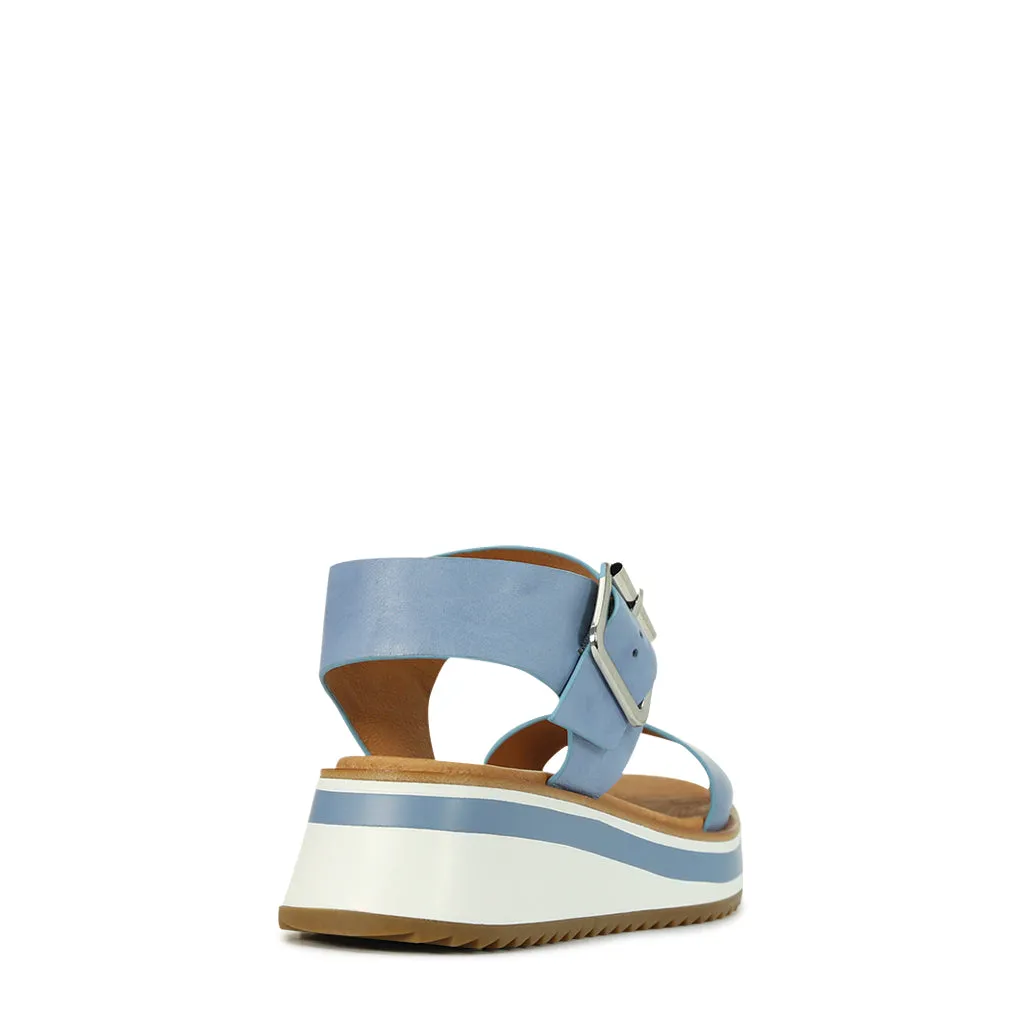 SPORTY LEATHER WEDGE SANDAL