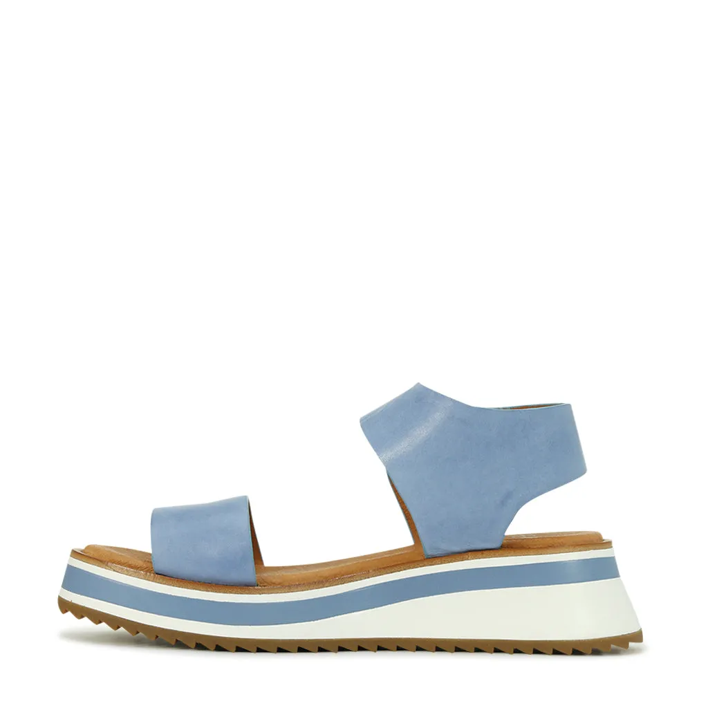 SPORTY LEATHER WEDGE SANDAL