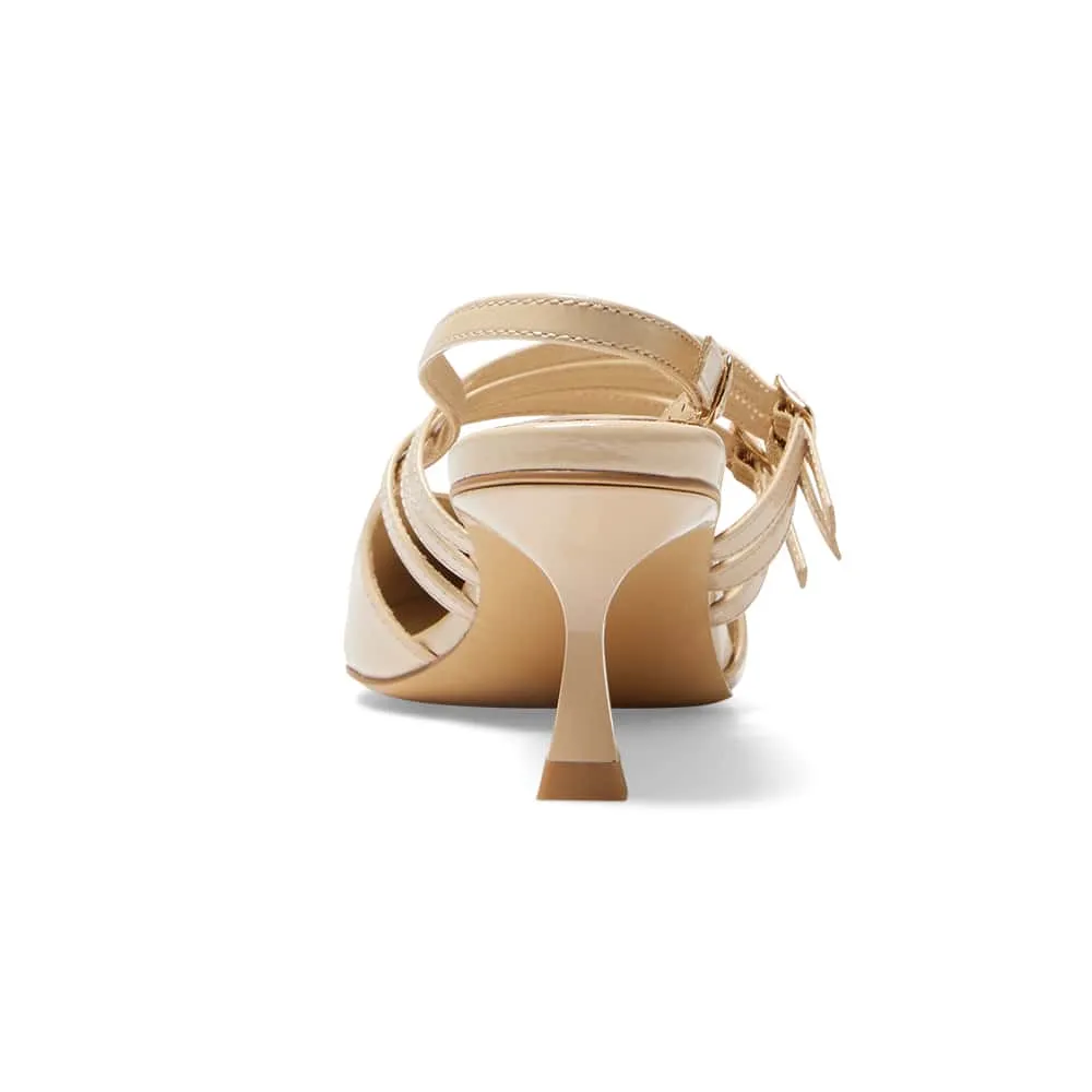 Stacey Heel in Nude Patent