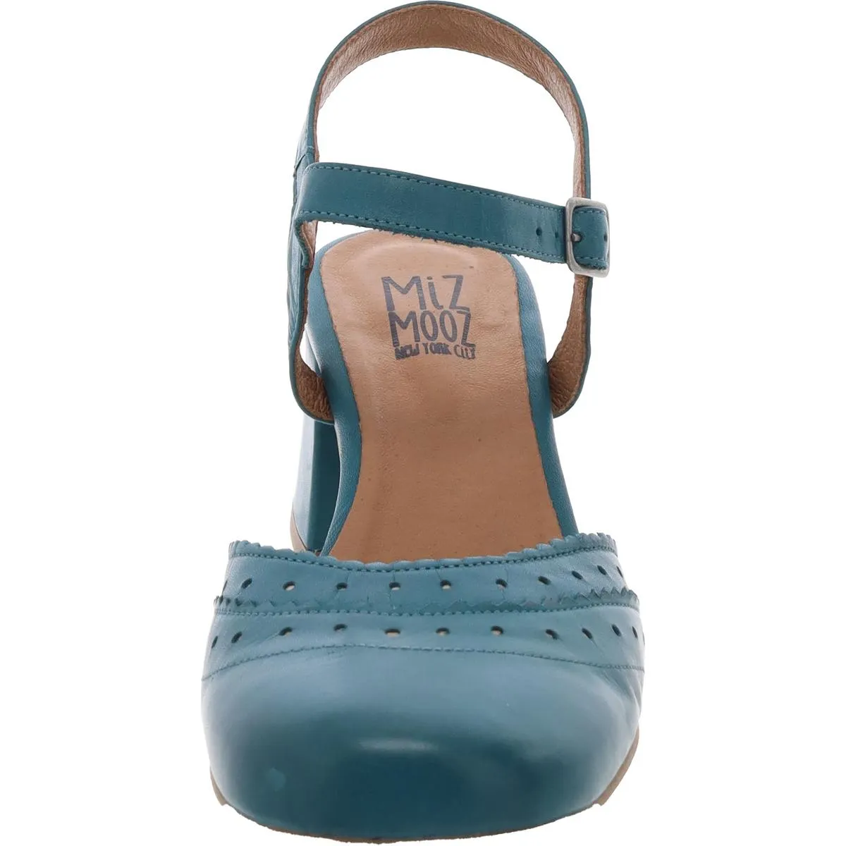 Storrs Womens Adjustable Leather Slingback Heels