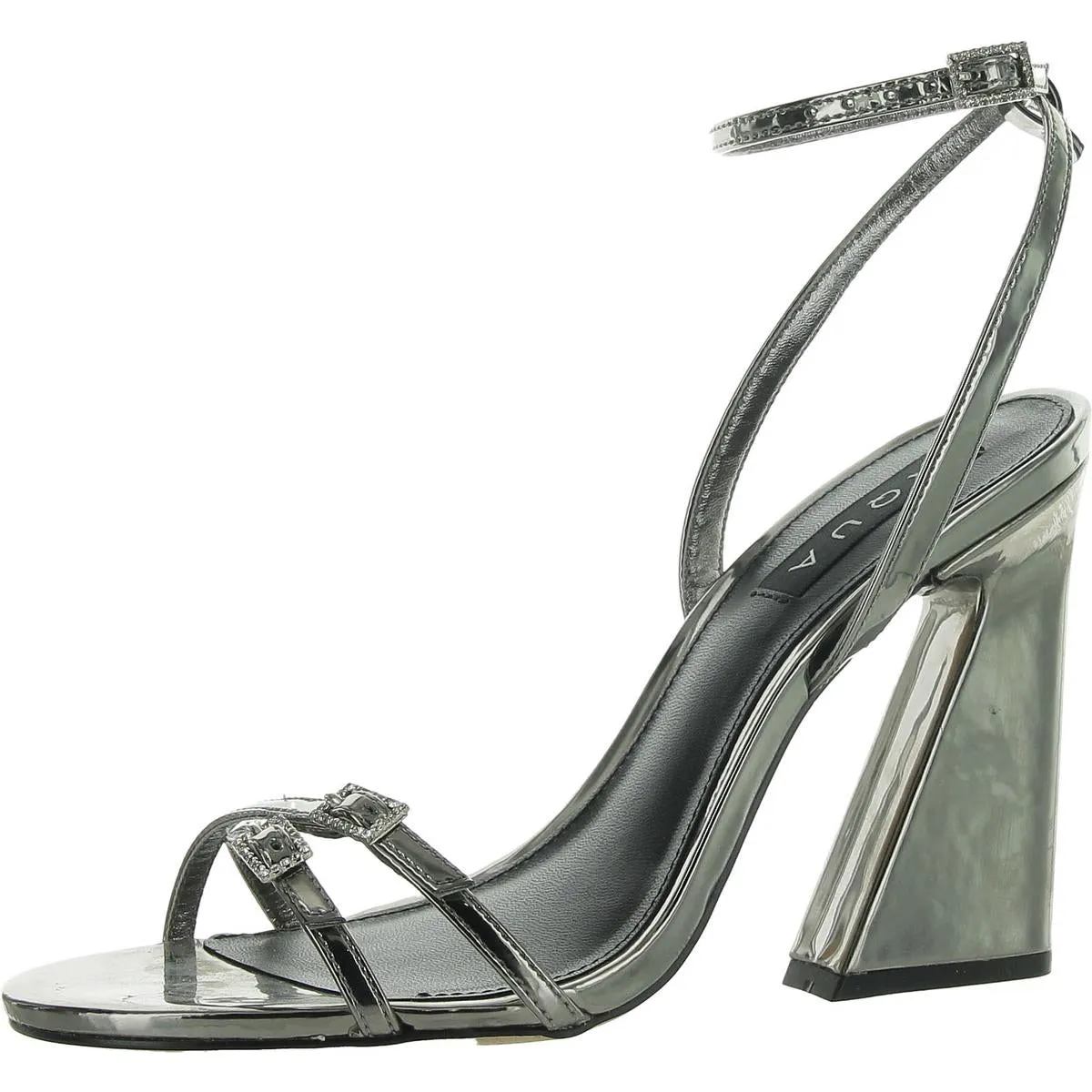 STRAPPY HIGH HEEL Womens Patent Round toe Ankle Strap
