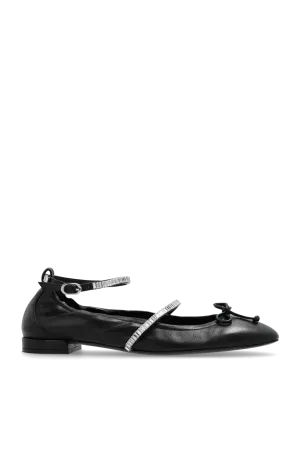 Stuart Weitzman Leather Ballet Flats `stefanie`