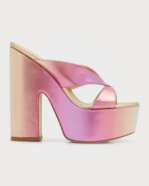 Stuart Weitzman Miami Sohigh 145 Sandal Women 11 Pink Block Heel Platform KHD954