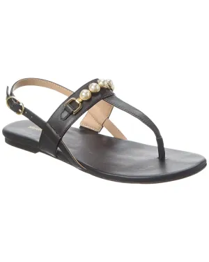 Stuart Weitzman Perla T-Strap Leather Sandal