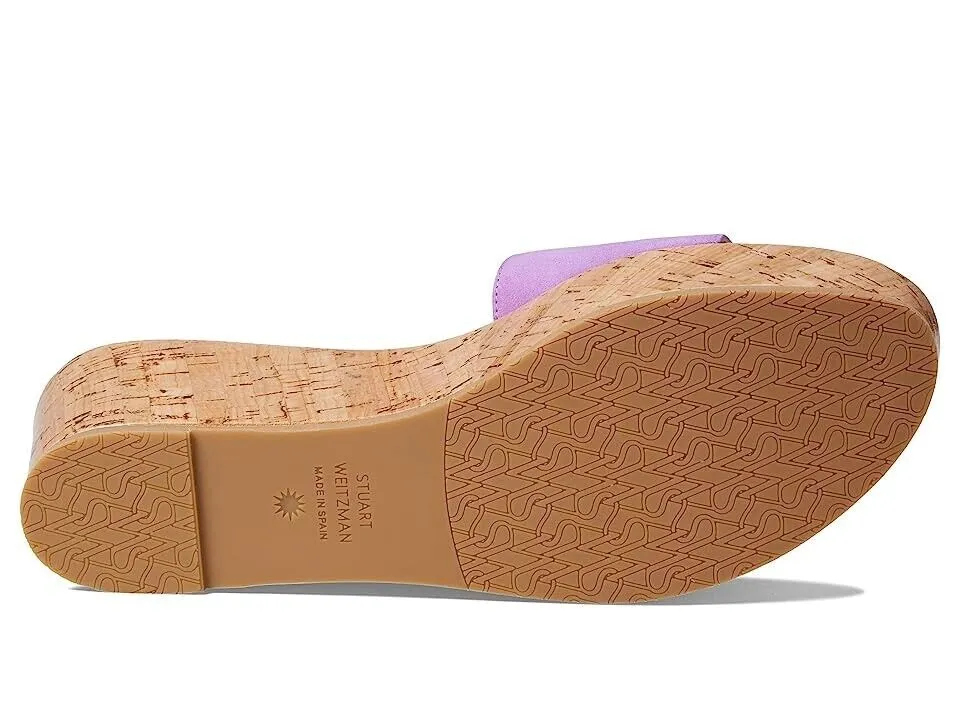 Stuart Weitzman Summer Sandals Women's 9 Purple Lilac Leather Wedge Heel KHD845