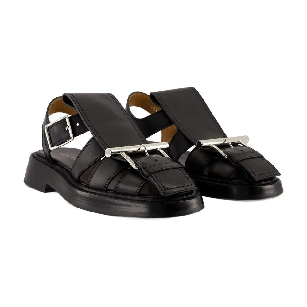 T-Bar Sandals - Alexander Mcqueen - Leather - Black