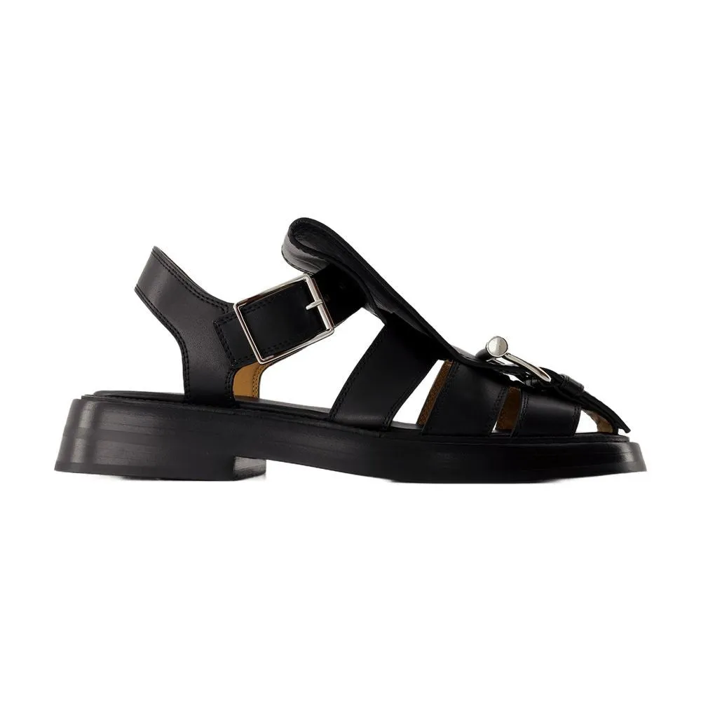 T-Bar Sandals - Alexander Mcqueen - Leather - Black
