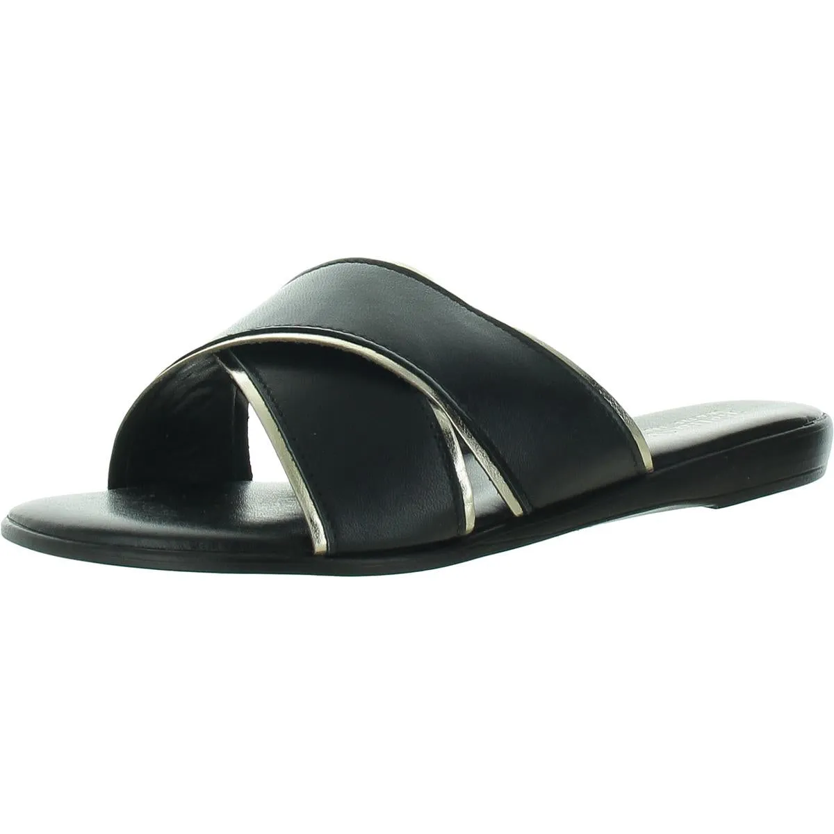 Tab-Italy Womens Faux Suede Flat Slide Sandals