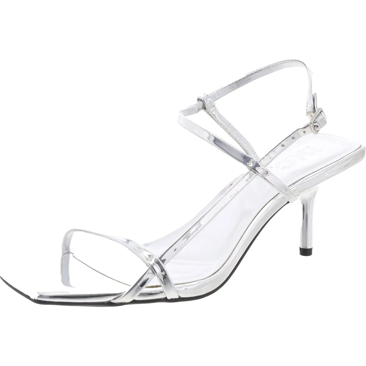 Tamber Womens Metallic Open Toe Ankle Strap