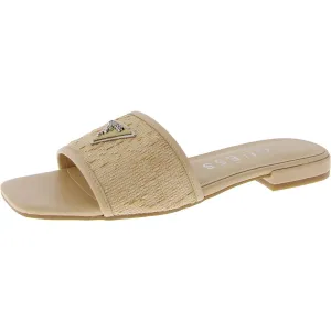 Tamsey Womens Faux Leather Slip On Slide Sandals