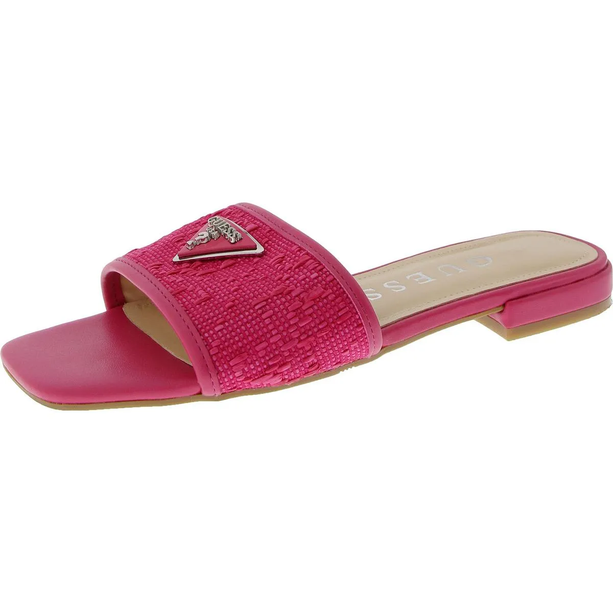 Tamsey Womens Faux Leather Slip On Slide Sandals