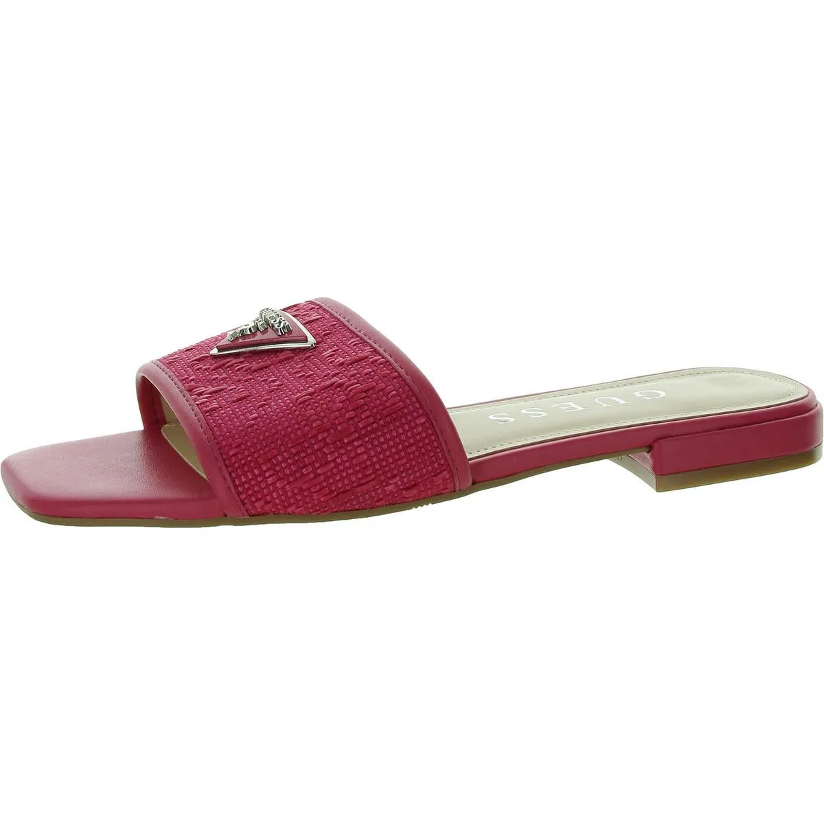 Tamsey Womens Faux Leather Slip On Slide Sandals