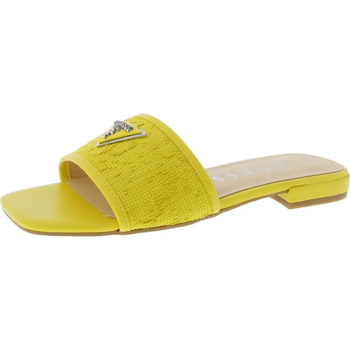 Tamsey Womens Faux Leather Slip On Slide Sandals