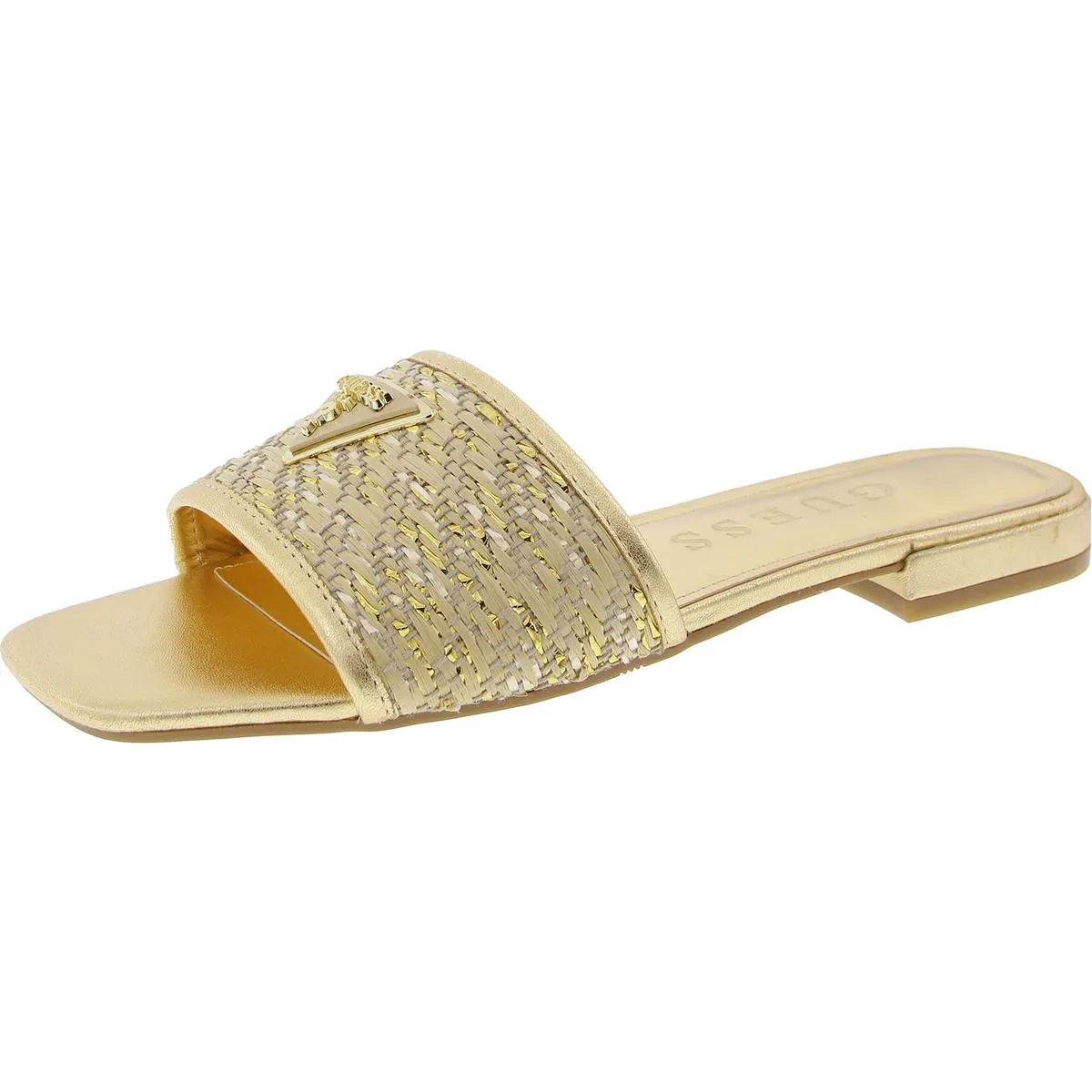 Tamsey Womens Faux Leather Slip On Slide Sandals