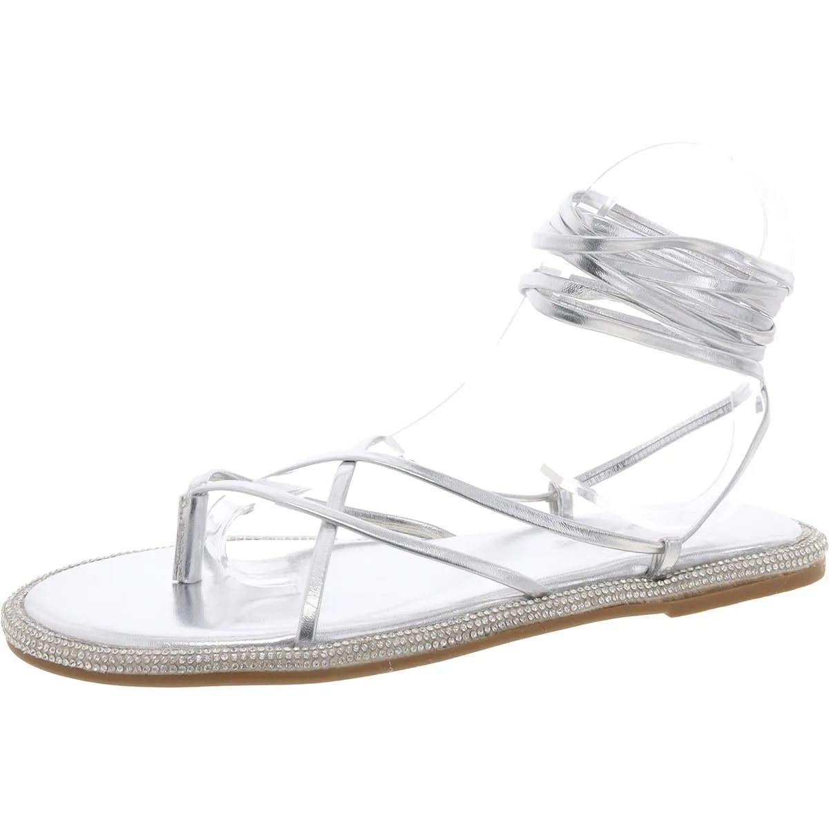 Tarin Womens Faux Leather Strappy Slingback Sandals