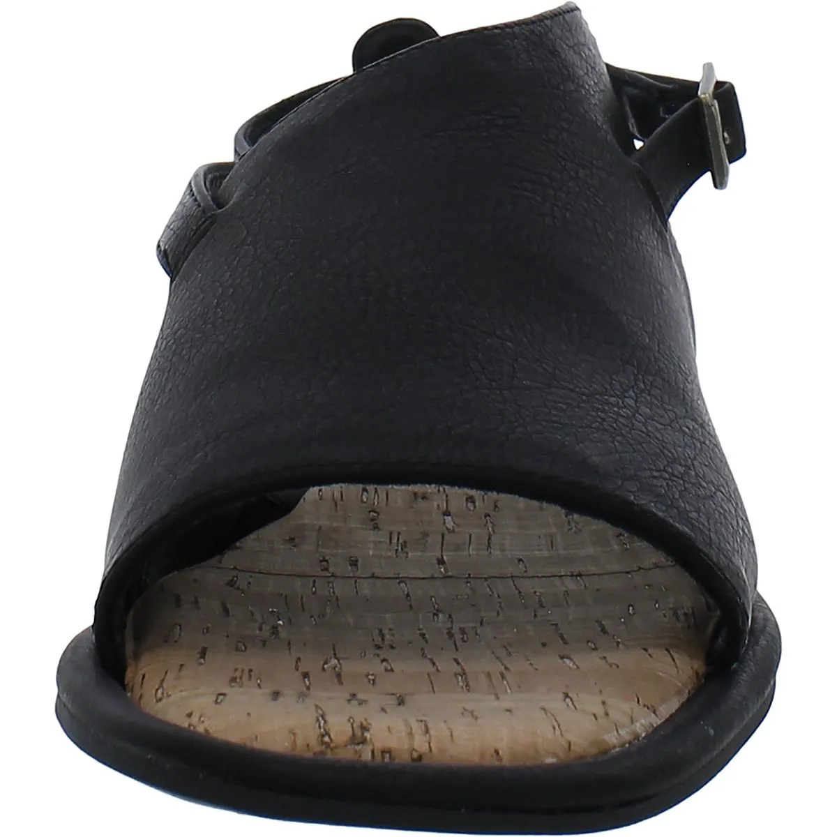 Tate Womens Faux Leather Comfort Ankle Strap