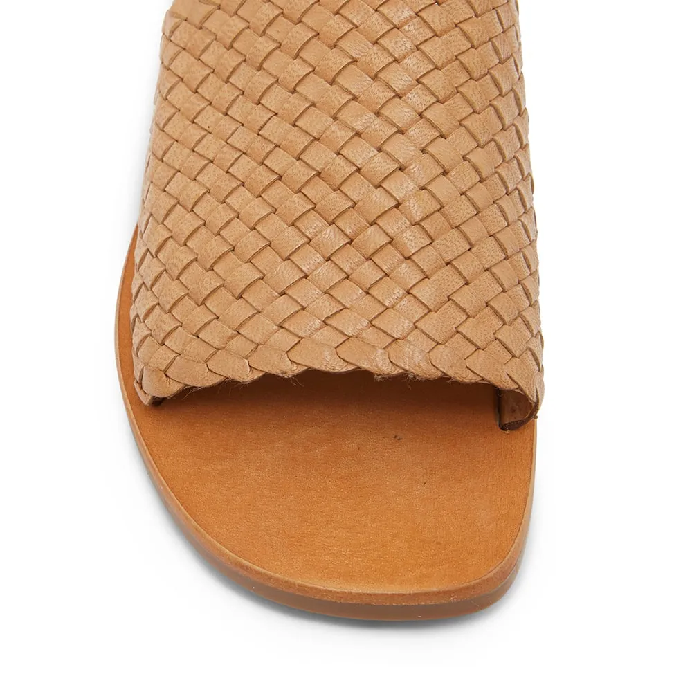 Tatum Slide in Tan Leather