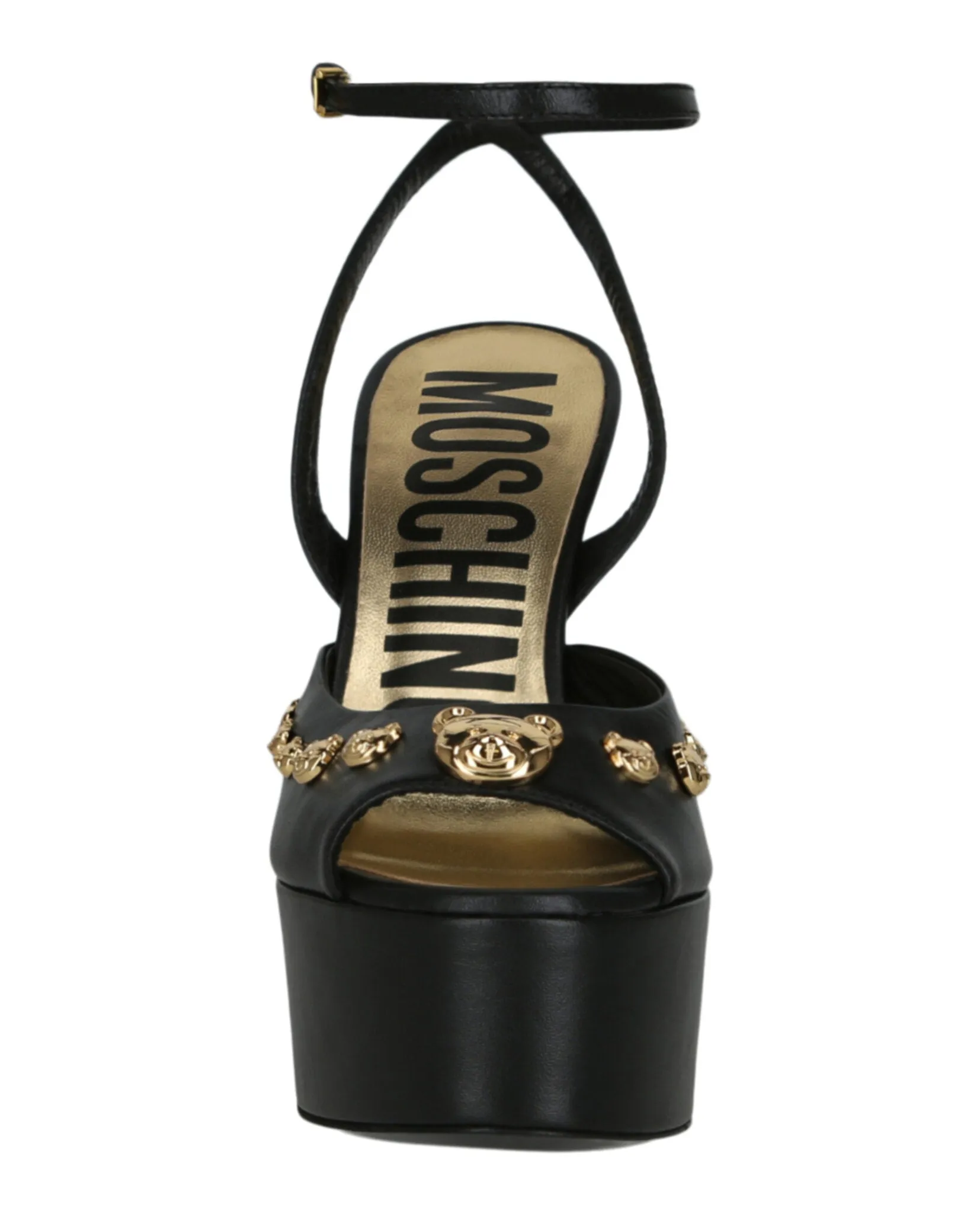 Teddy Studs Platform Heel Sandals