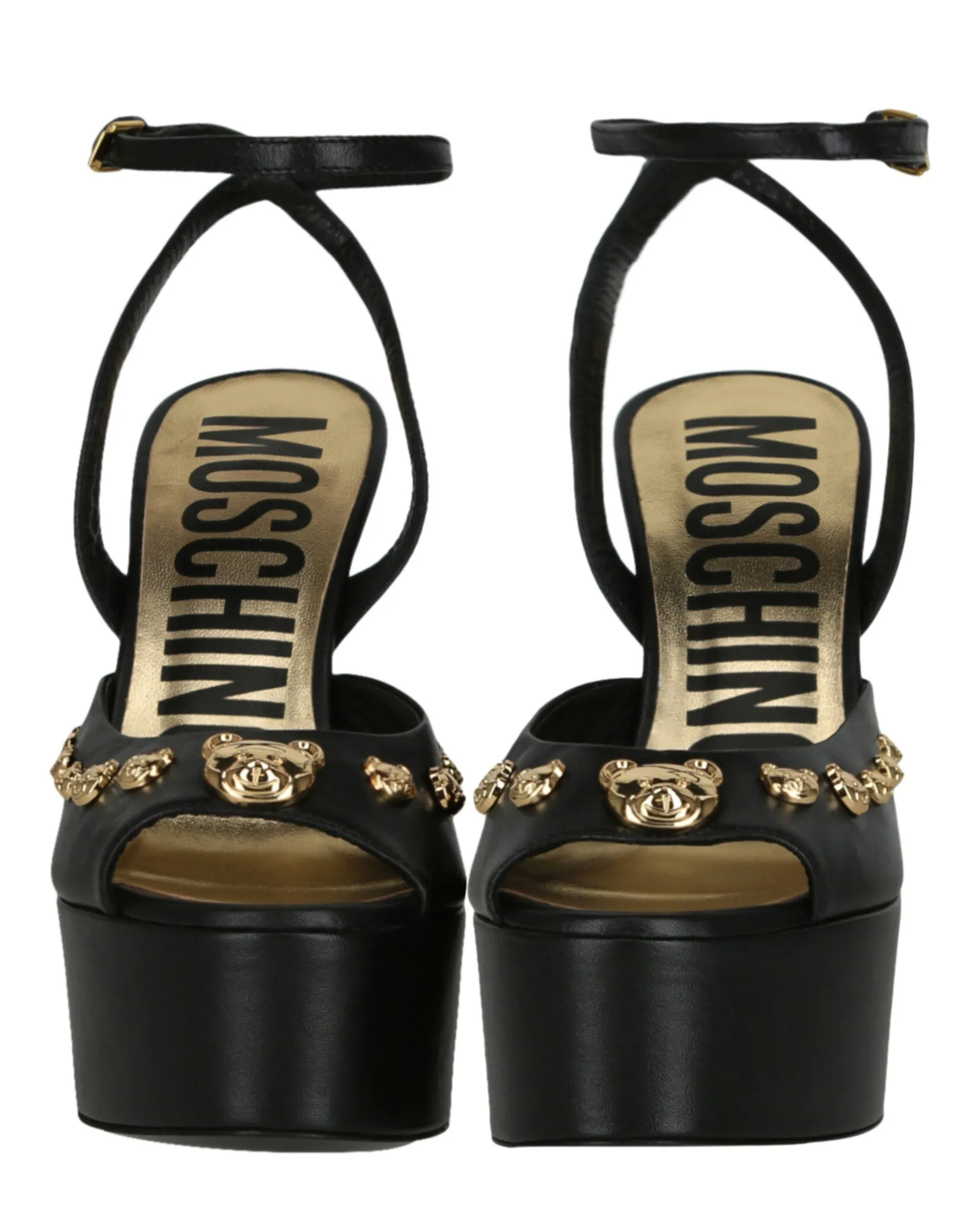 Teddy Studs Platform Heel Sandals