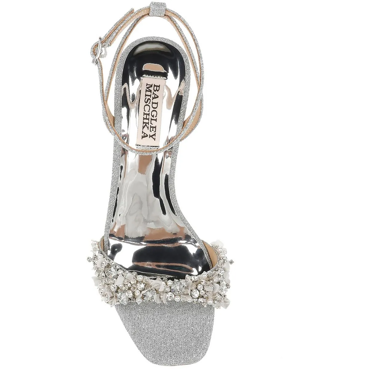 Telissa Womens Embellished Ankle Strap Heels