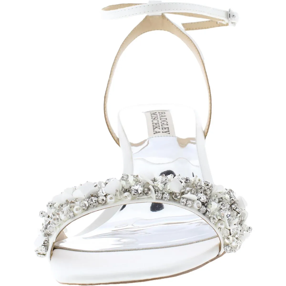 Telissa Womens Embellished Ankle Strap Heels