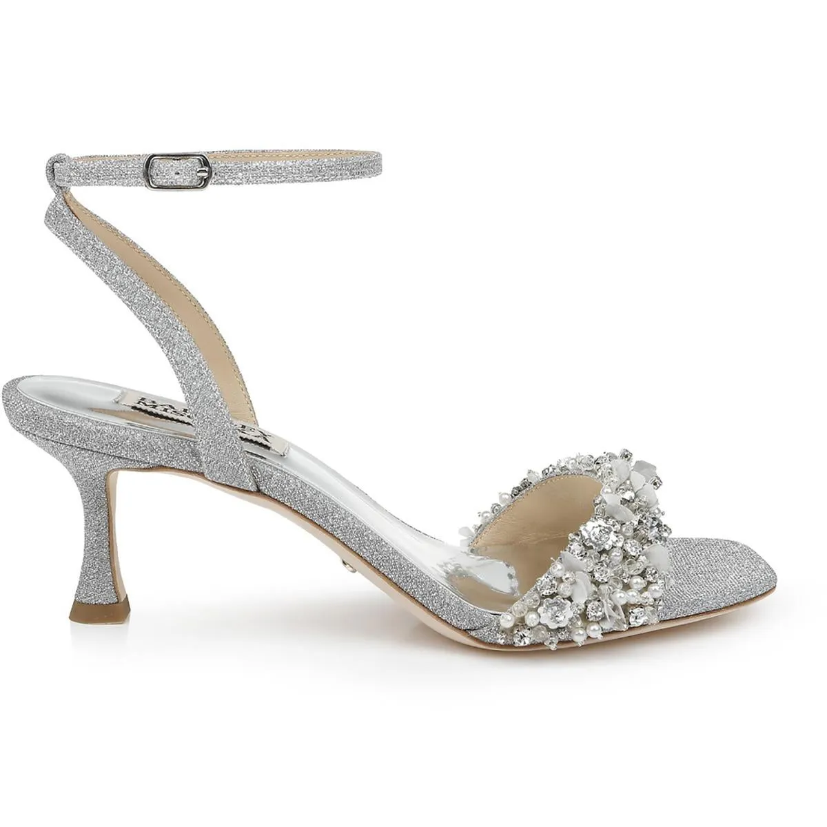 Telissa Womens Embellished Ankle Strap Heels