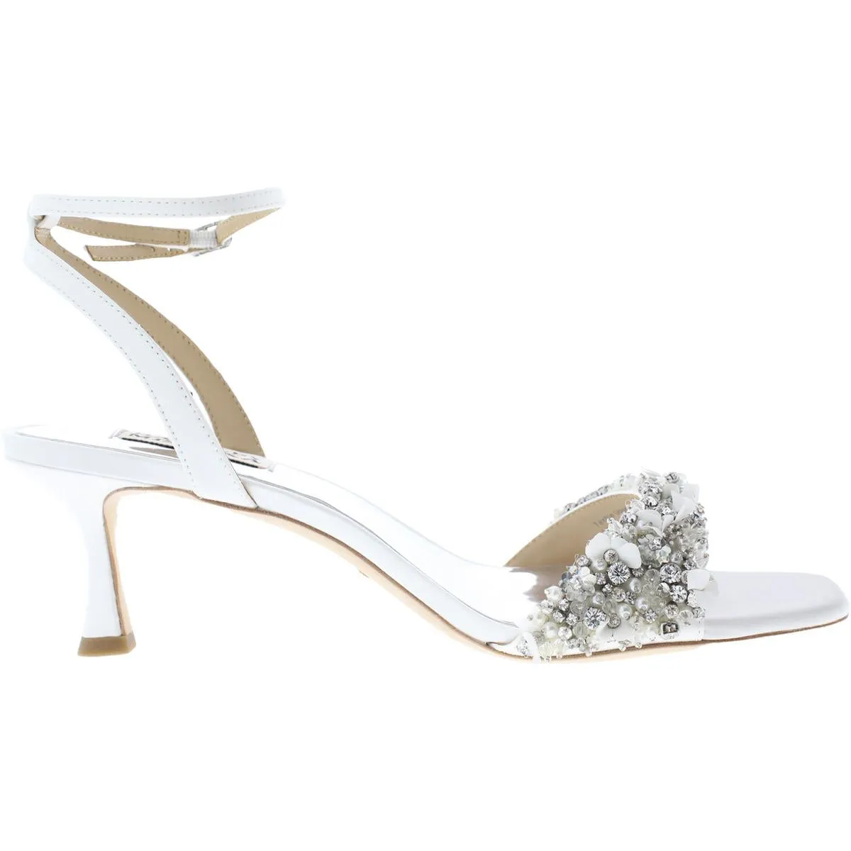 Telissa Womens Embellished Ankle Strap Heels