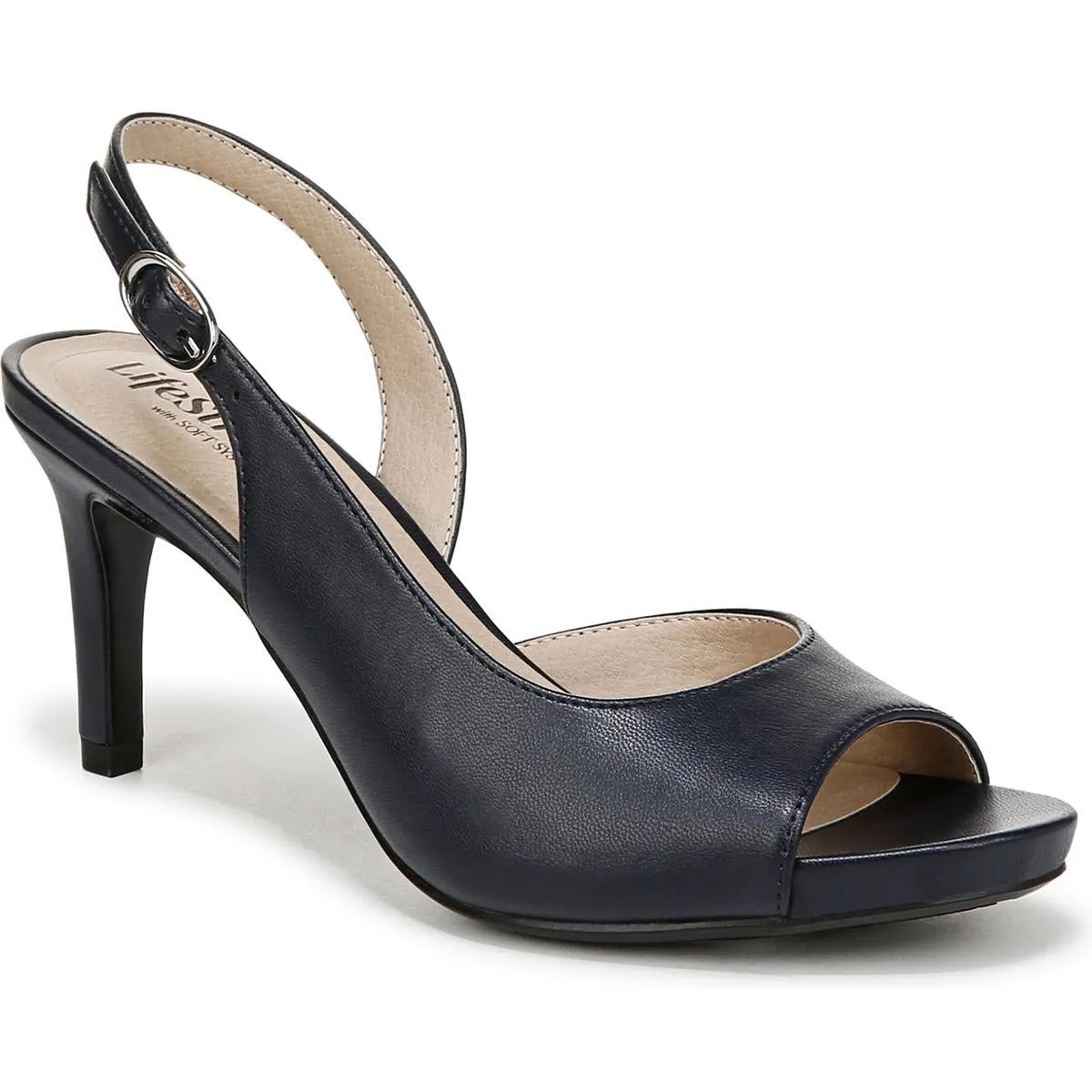TELLER 2 Womens Faux Leather Open Toe Pumps