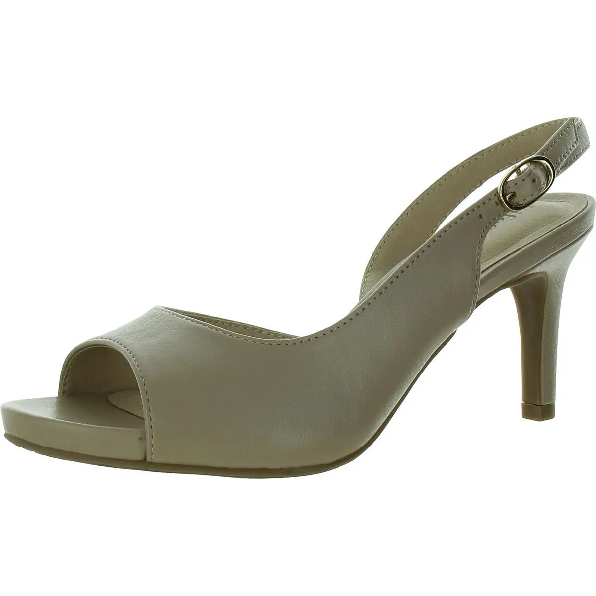 TELLER 2 Womens Faux Leather Open Toe Pumps